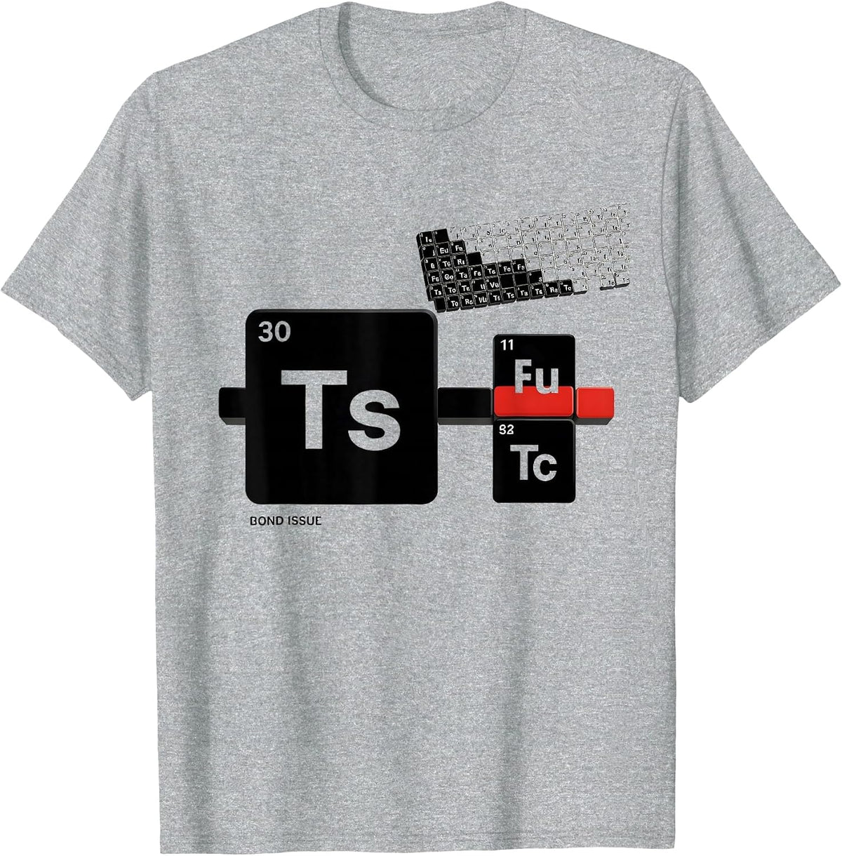Men's Bond Issue Funny Chemistry Science Nerd Humor T-Shirt - Heather Grey