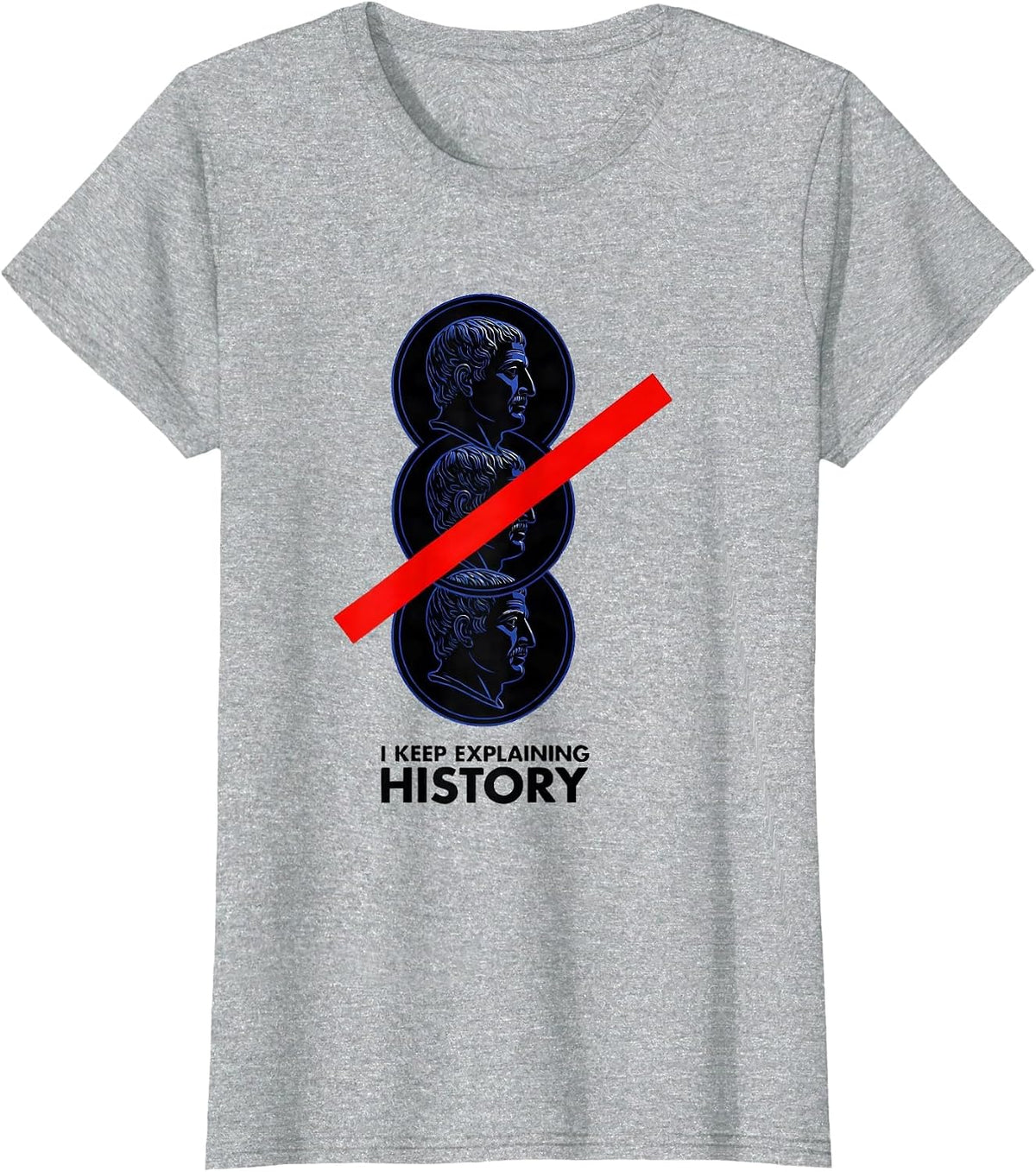 I Keep Explaining History Funny History Teacher Sarcastic T-Shirt - Heather Grey