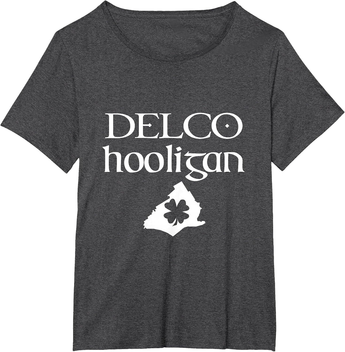 DELCO Hooligan Irish Delaware County Shamrock T-Shirt - Dark Heather Grey