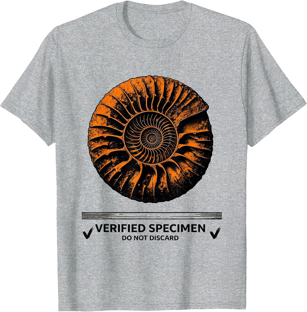 Men's Verified Specimen Do Not Discard Funny Geology Rock T-Shirt - Heather Grey