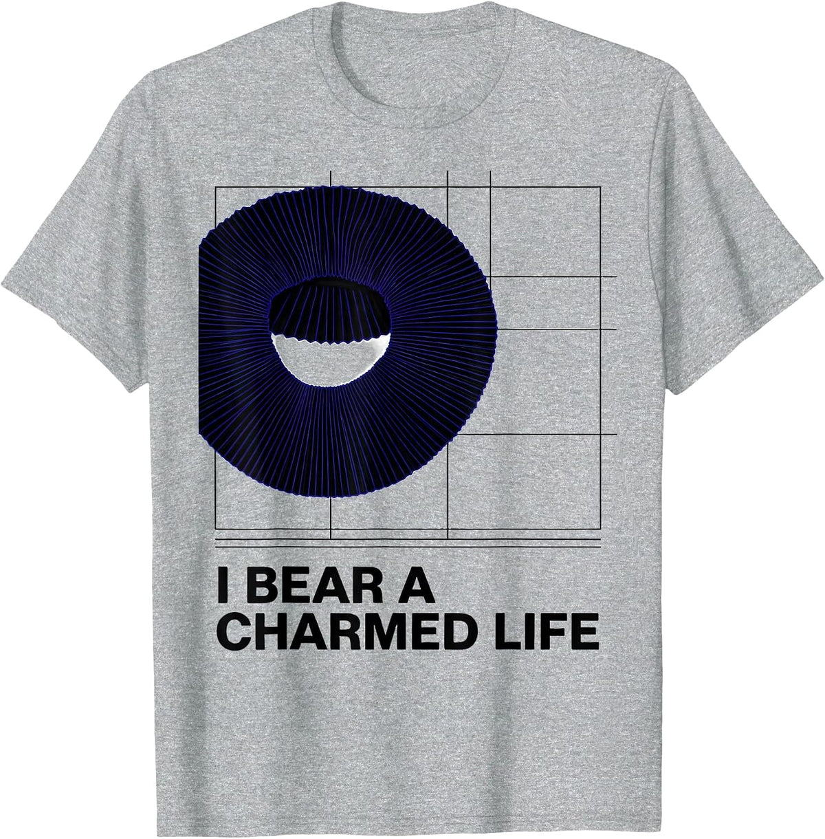 Men's I Bear A Charmed Life Funny Shakespeare Literary Quote Humor T-Shirt - Heather Grey