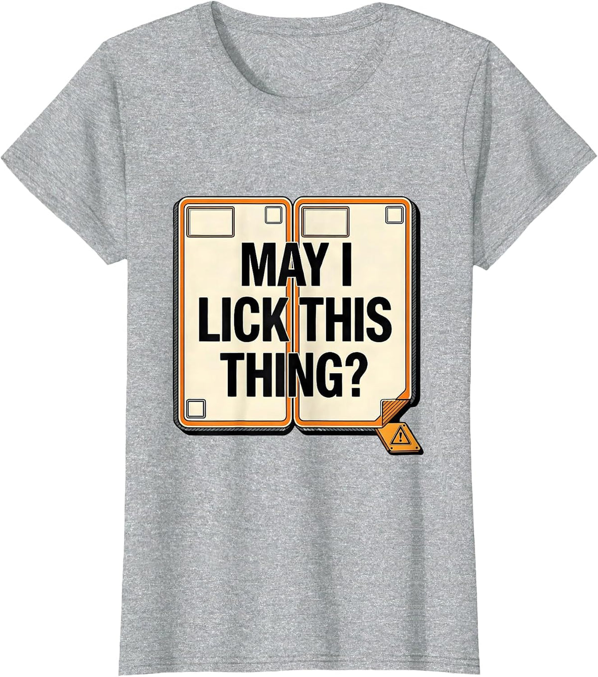 May I Lick This Thing Funny Periodic Table Science Teacher T-Shirt - Heather Grey