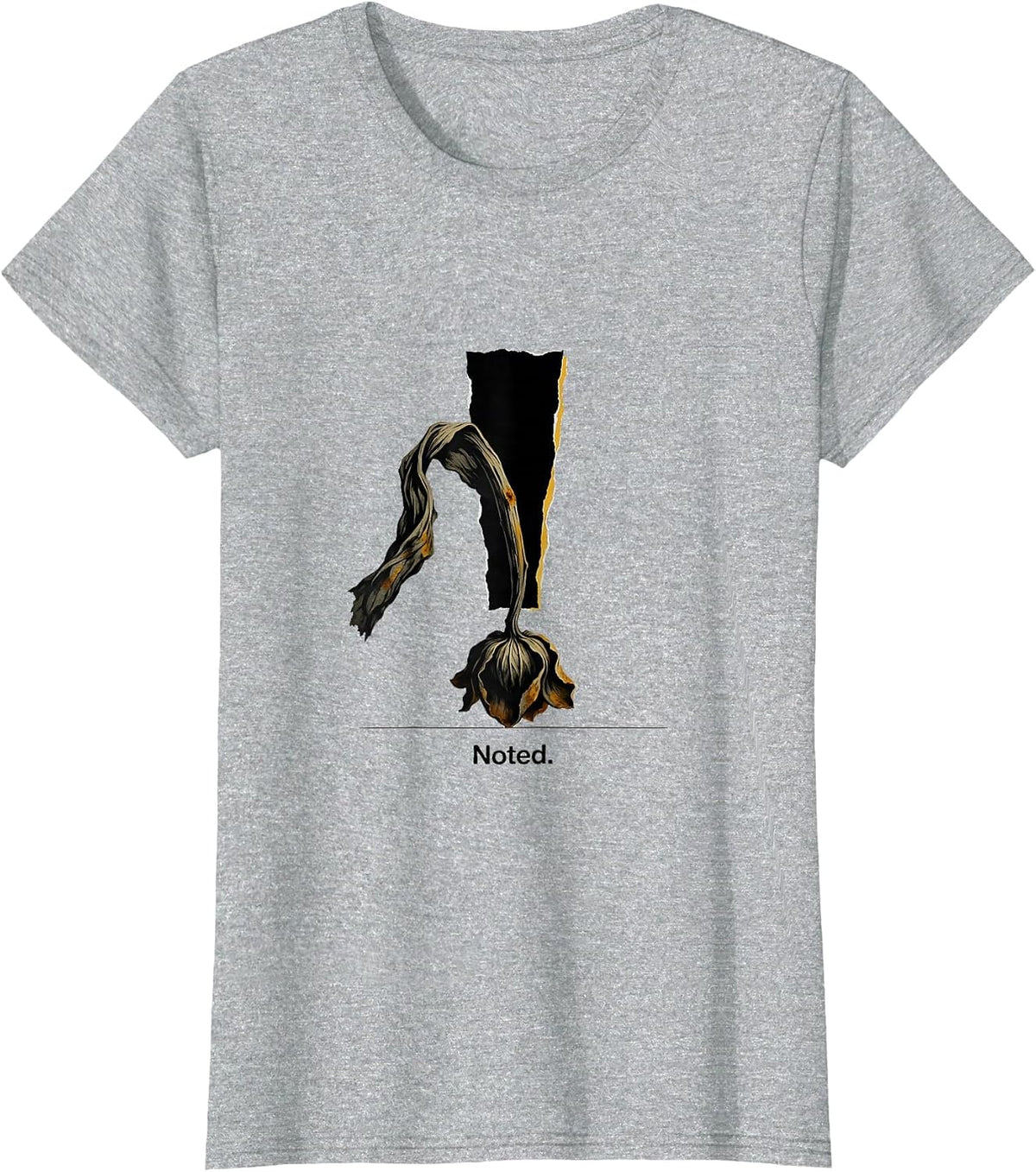 Women's Noted Conceptual Polish Poster Grammar Police Humor T-Shirt - Heather Grey