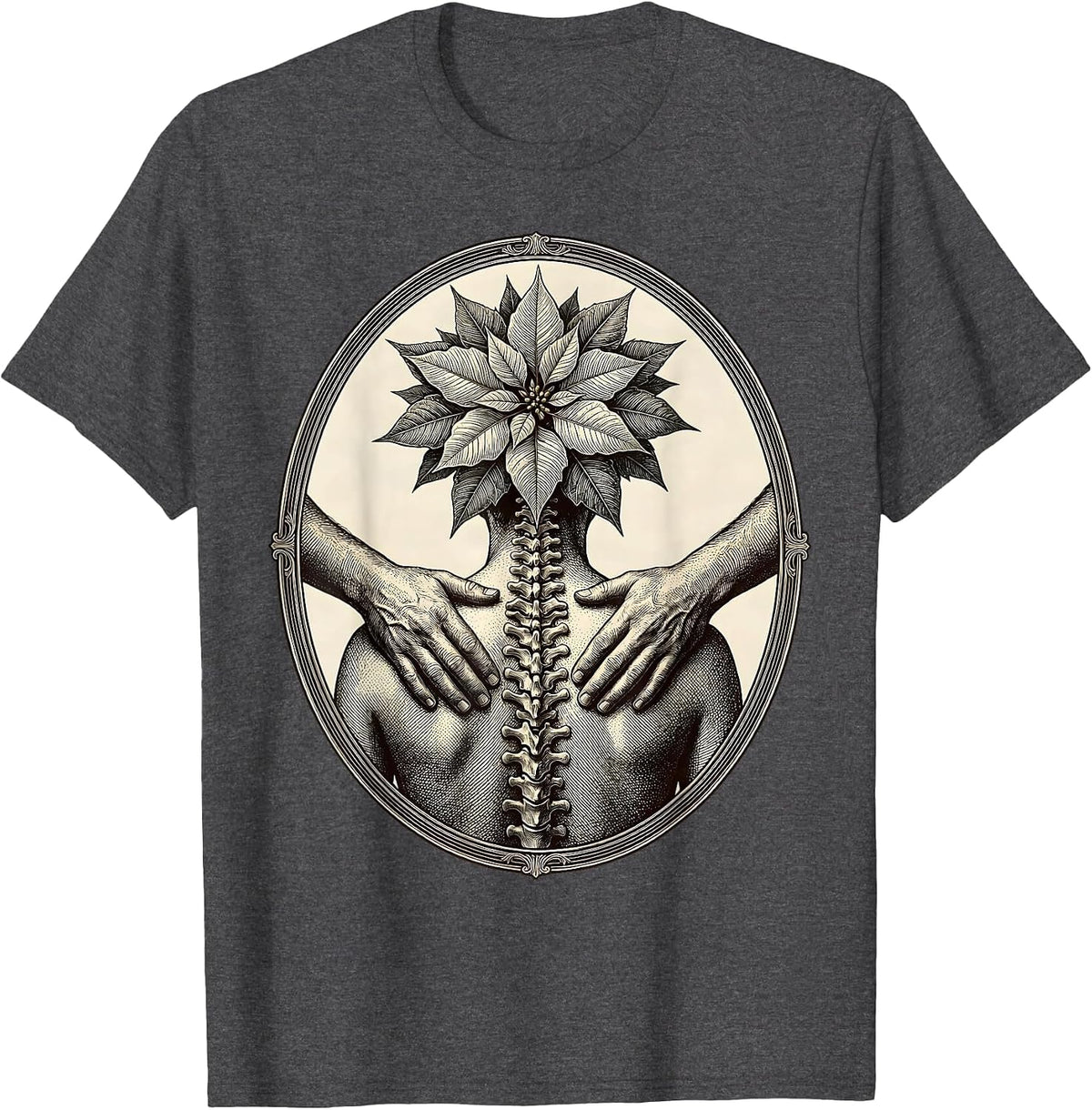 Men's Spine Adjustment Christmas Chiropractor Gift Occupational T-Shirt - Dark Heather Grey