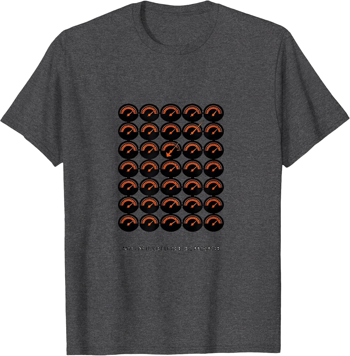 Most Of It Just Looks Like Progress Funny Garage Mechanic T-Shirt - Dark Heather Grey