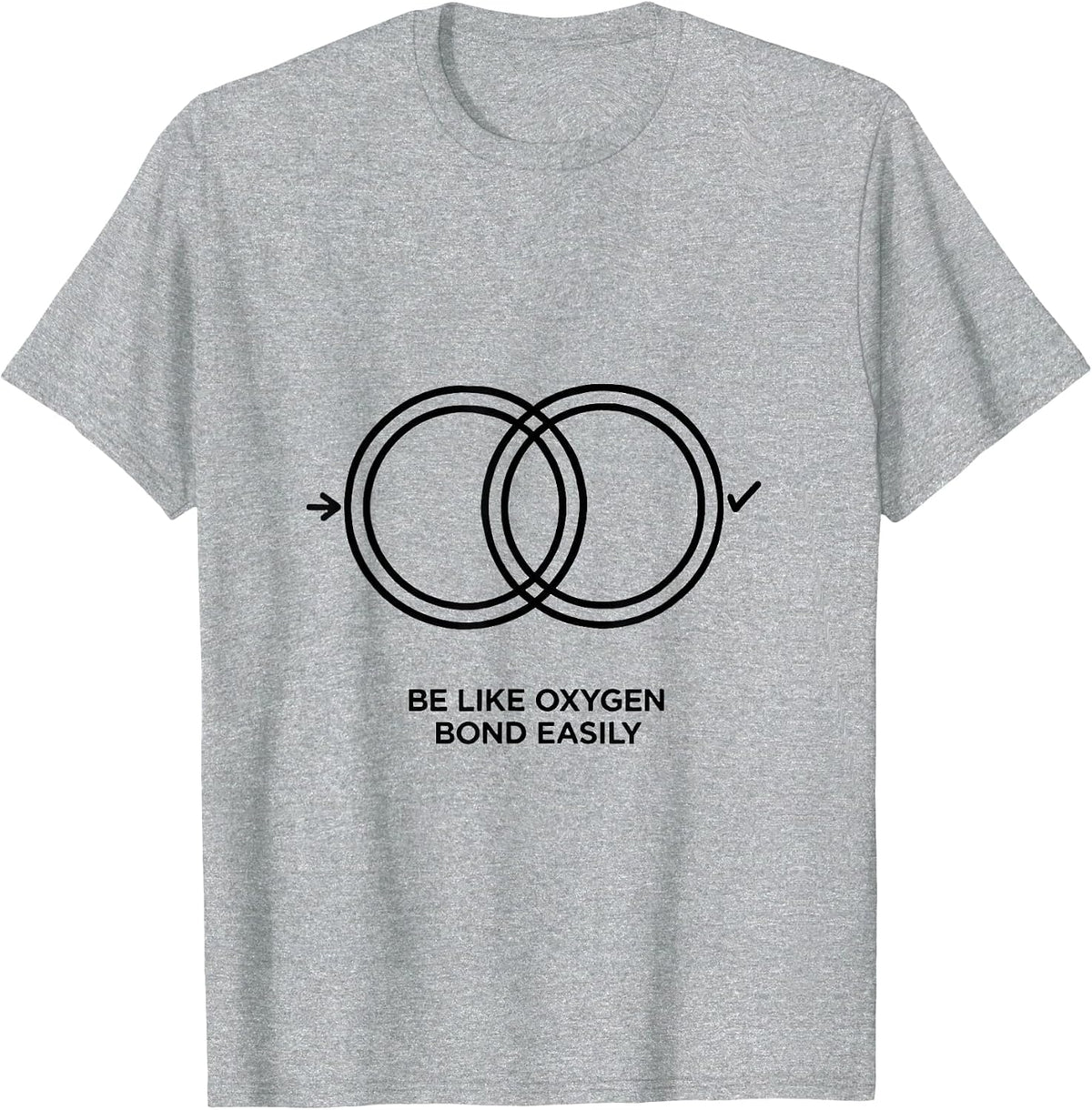 Men's Be Like Oxygen Bond Easily Funny Chemistry Science Nerd T-Shirt - Heather Grey