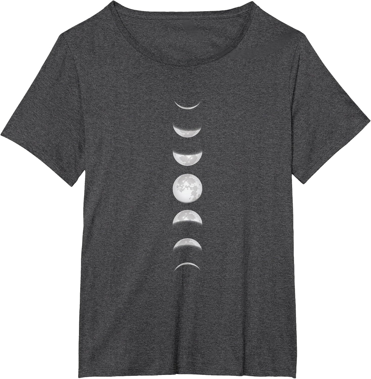 Moon Phases Lunar Gothic Goth Witchy Wicca Grunge Witchcraft T-Shirt - Dark Heather Grey