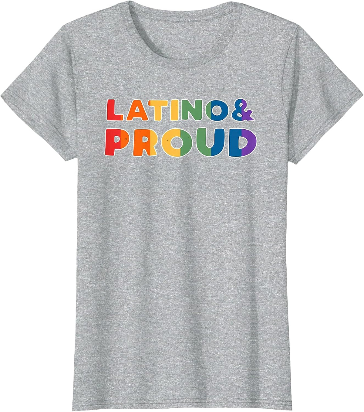Latino and Pride: Month of Hispanic Heritage for Gays and Lesbians T-Shirt - Heather Grey