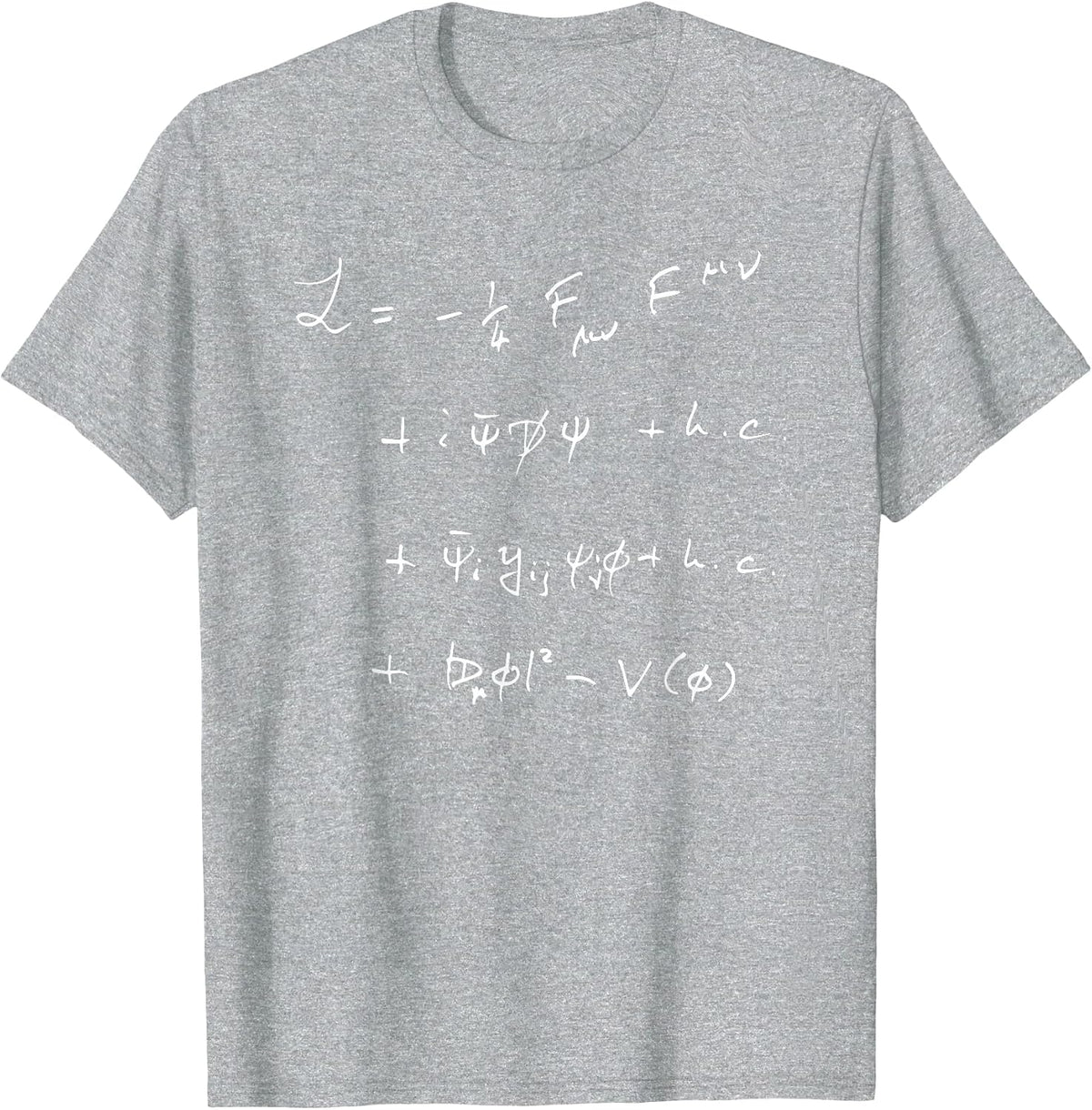 Physics Subject Standard Model Lagrangian Science Teacher T-Shirt - Heather Grey