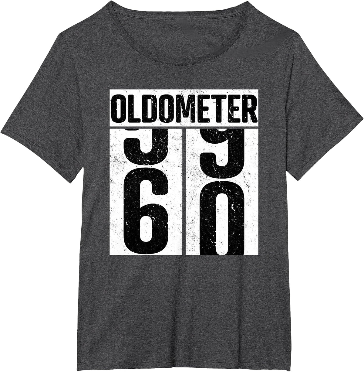 Oldometer 60-60th Birthday Oldometer T-Shirt - Dark Heather Grey