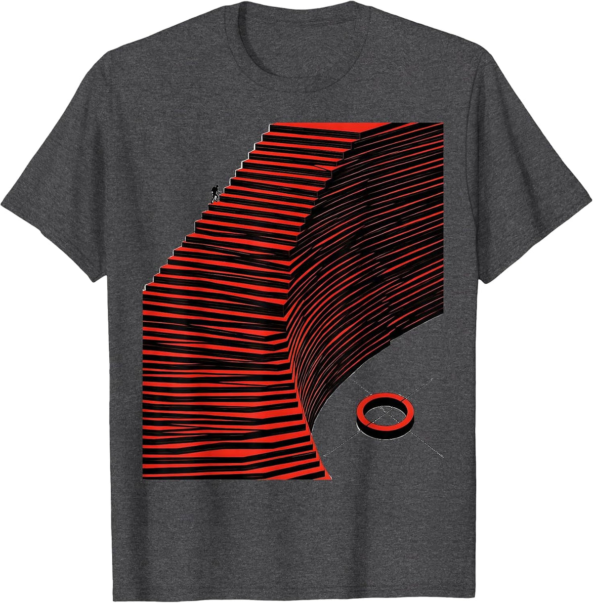 Steep Course Runner Track And Field Humor T-Shirt - Dark Heather Grey