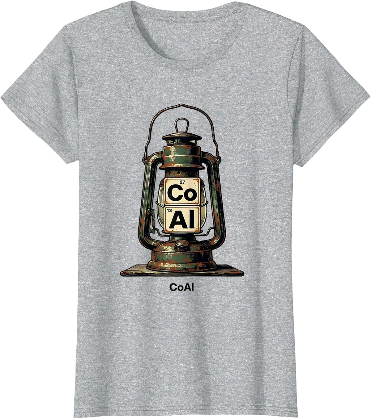 CoAl Vintage Periodic Table Chemistry Pun Science Geek Gift T-Shirt - Heather Grey