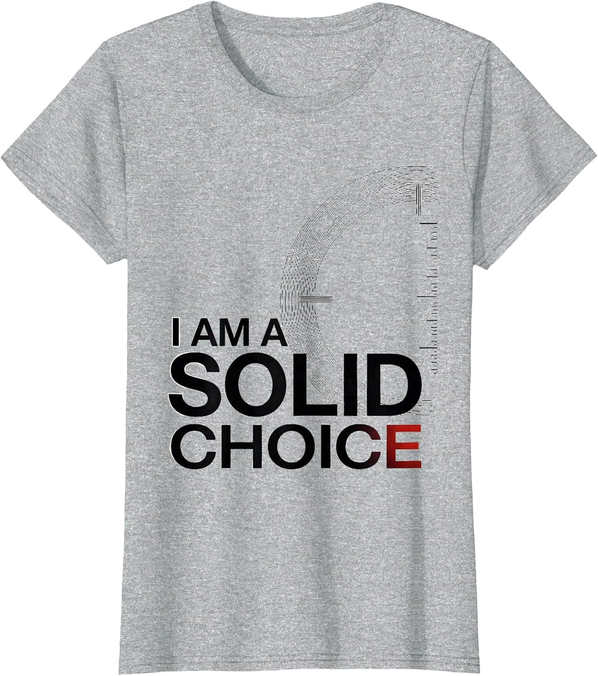 Women's I Am A Solid Choice Funny Science Nerd Periodic Table Gift T-Shirt - Heather Grey