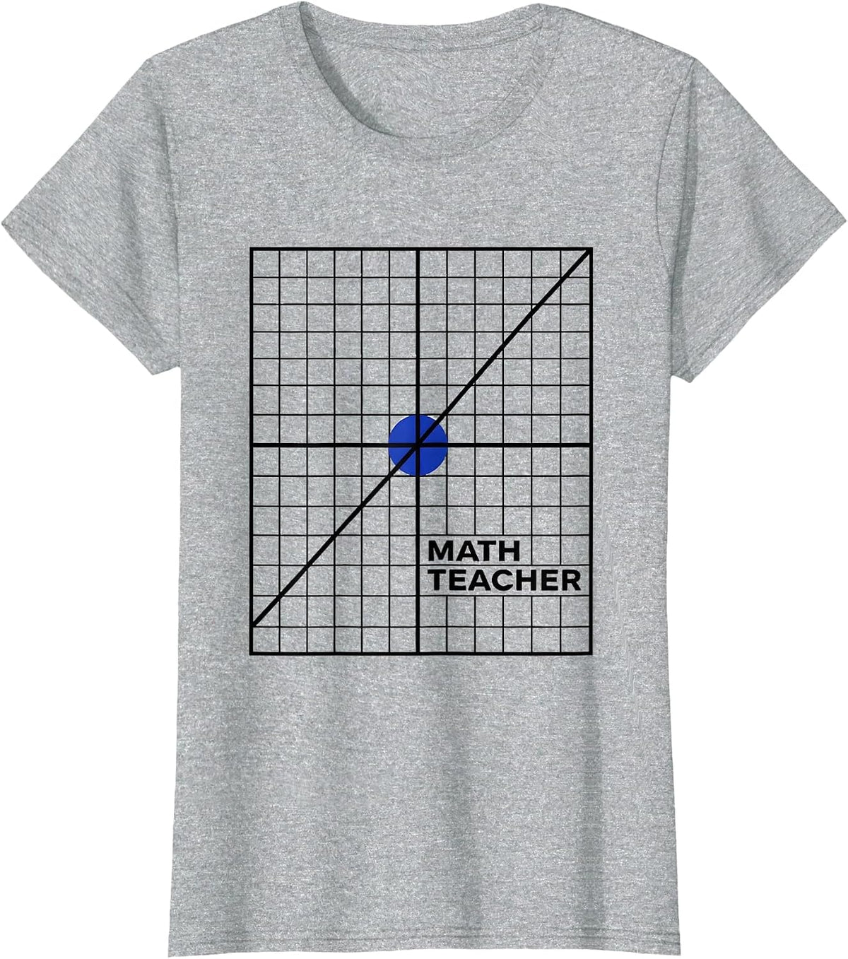 Women's MATH TEACHER Funny Math Teacher Gift for Educators T-Shirt - Heather Grey
