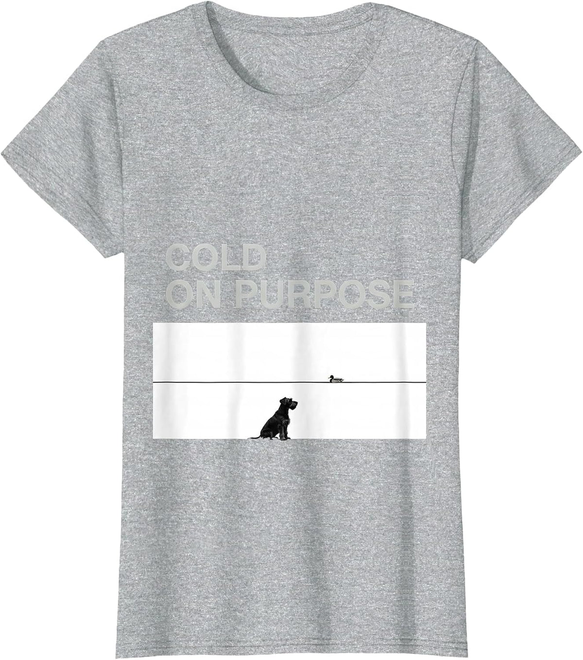 Women's Cold On Purpose Rustic Southern Hunting Dog Labrador Vintage T-Shirt - Heather Grey