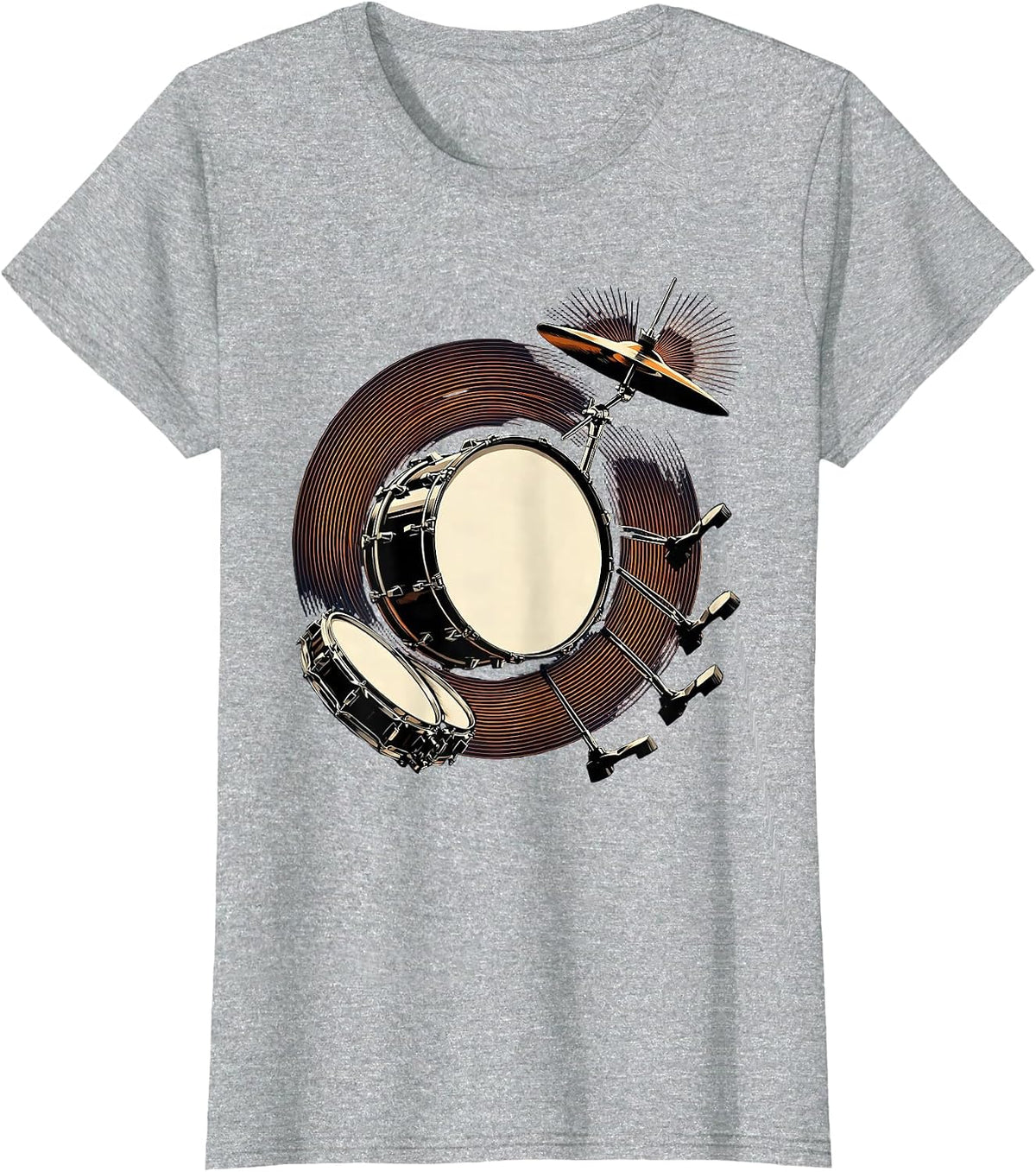 Futurist Drummer Dynamism Percussionist Gift T-Shirt - Heather Grey
