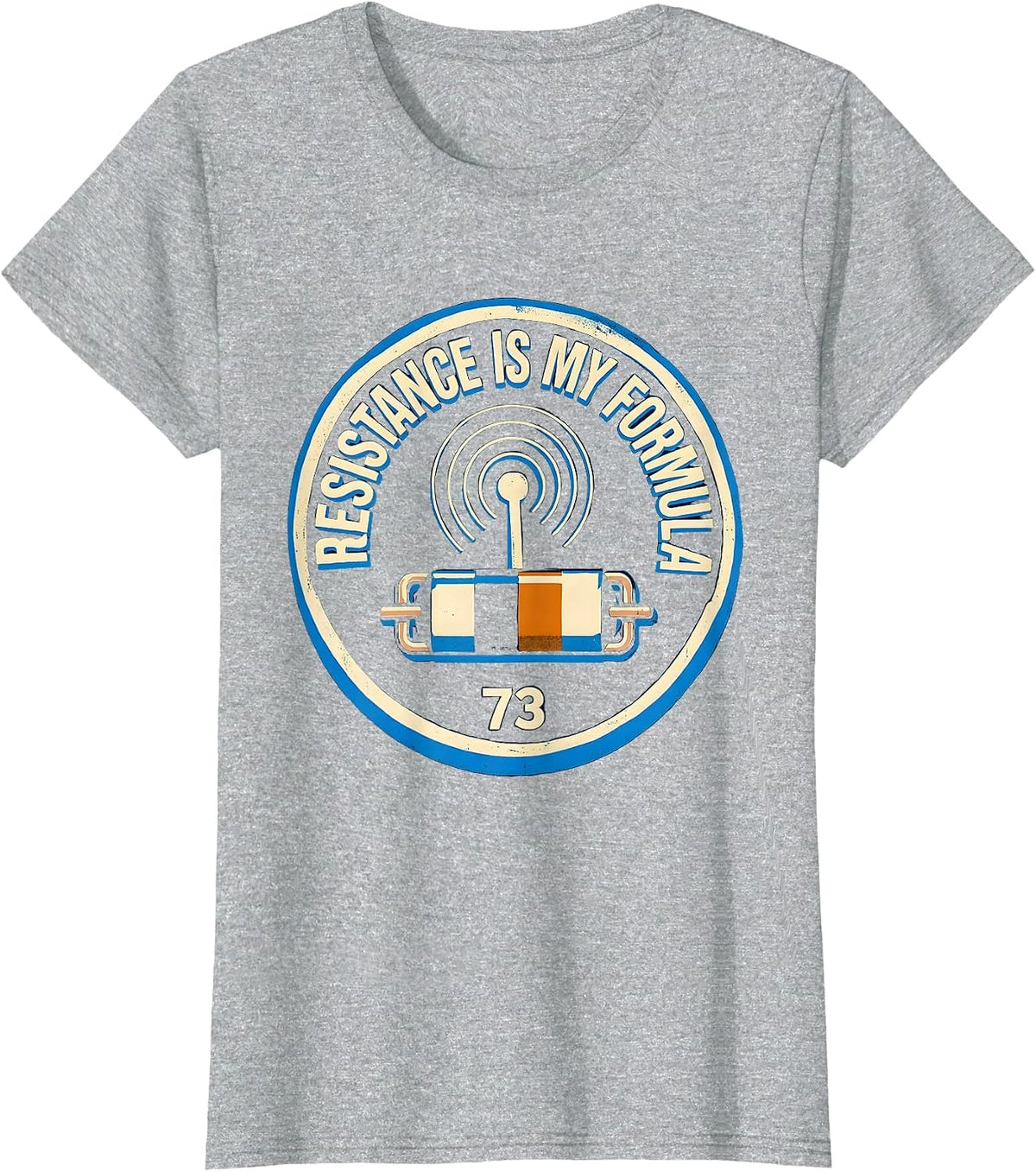 Resistance Is My Formula Funny Ham Radio Operator Humor T-Shirt - Heather Grey