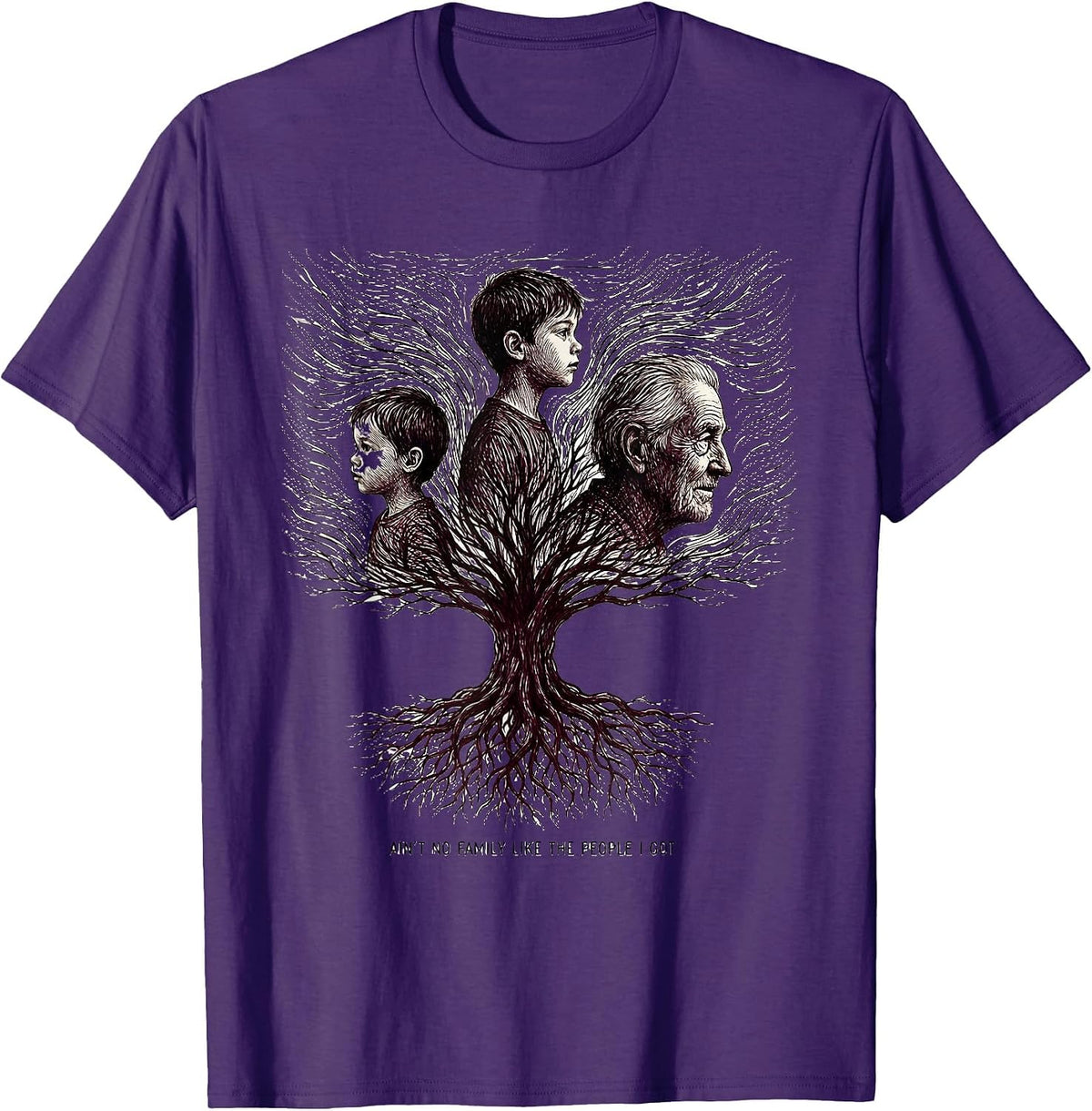 Men's Ain't No Family Like The People I Got Family Reunion T-Shirt - Purple