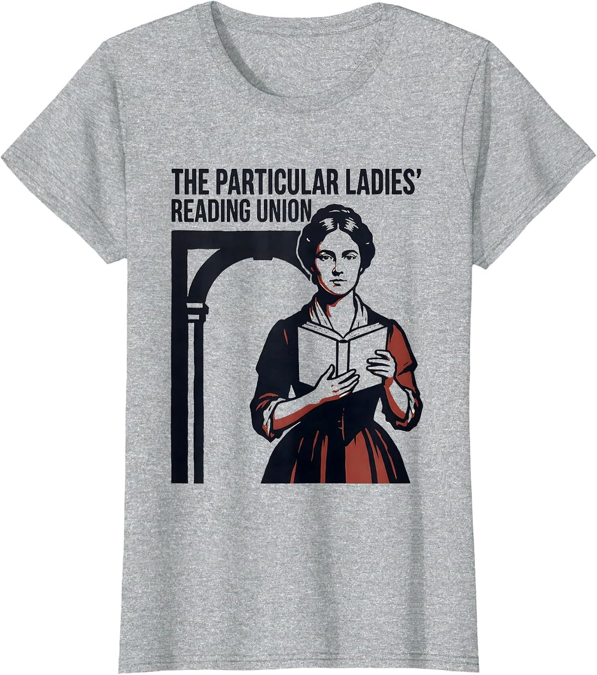 The Particular Ladies' Reading Union Vintage Literary Jane T-Shirt - Heather Grey