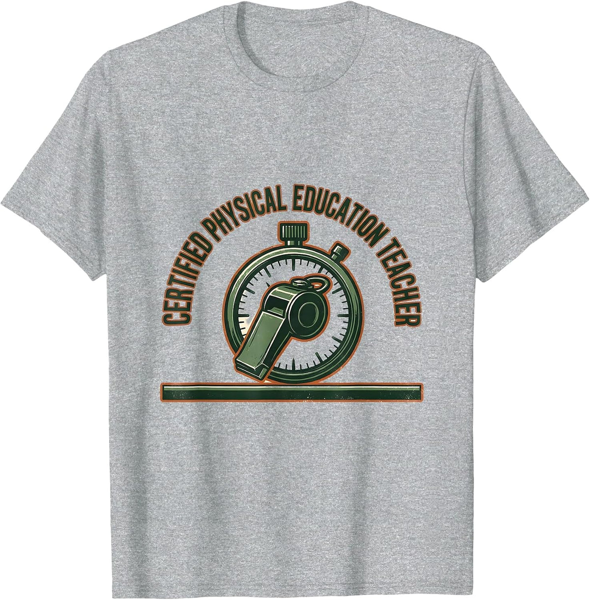 Men's Certified Physical Education Teacher Vintage Gym Teacher T-Shirt - Heather Grey