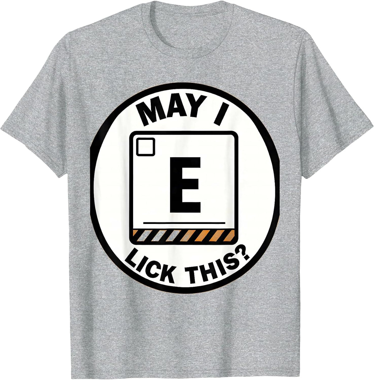Men's May I Lick This Funny Periodic Table Science Teacher Gift T-Shirt - Heather Grey