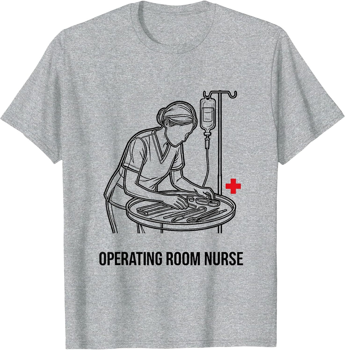 Men's Operating Room Nurse Funny RN Healthcare Humor T-Shirt - Heather Grey