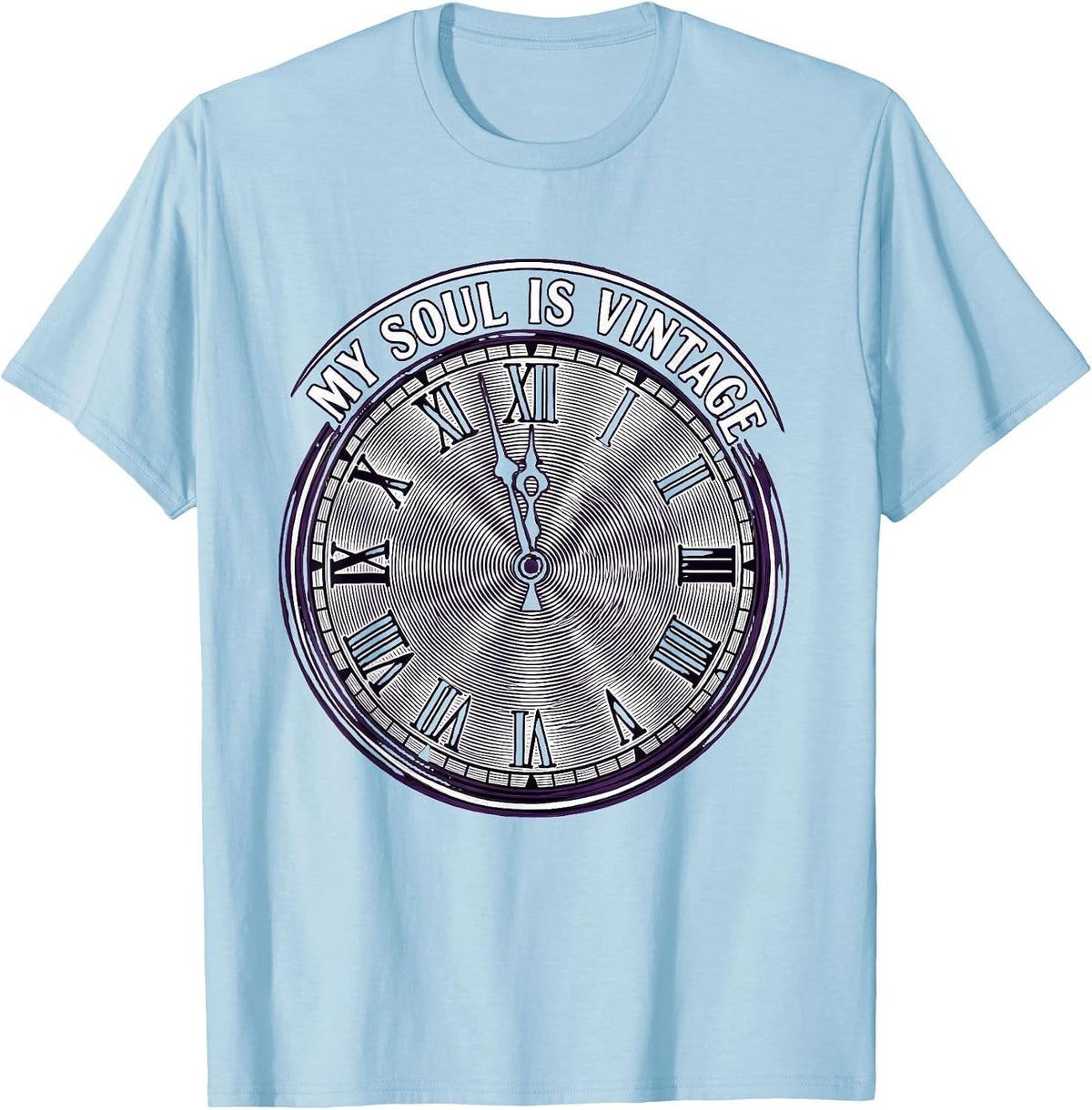 Men's My Soul Is Vintage Goth Dark Aesthetic Design T-Shirt - Baby Blue