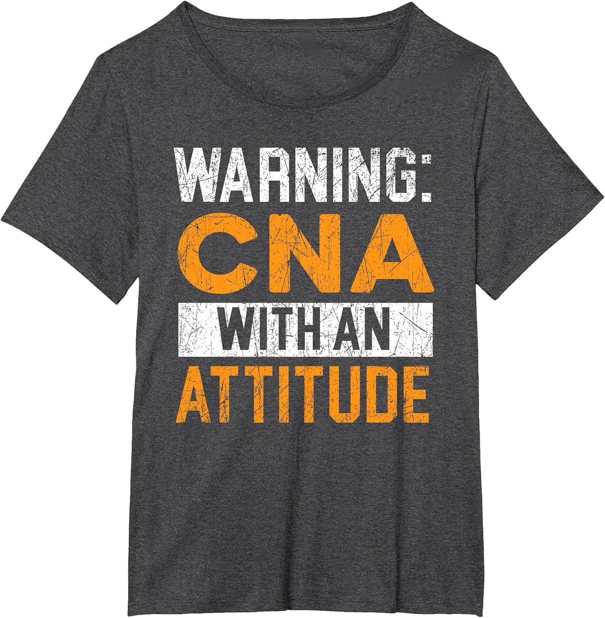 CNA with an Attitude Certified Nursing Assistant Medical T-Shirt - Dark Heather Grey
