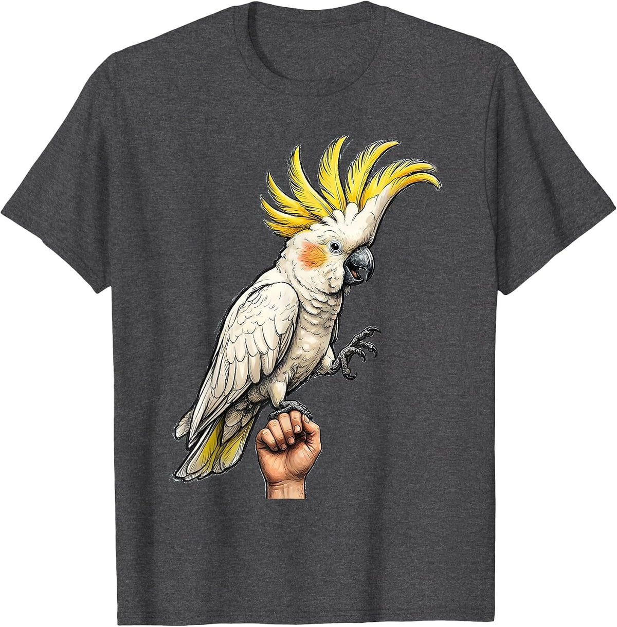 White Cockatoo Funny Pet Bird Owner Humor T-Shirt - Dark Heather Grey