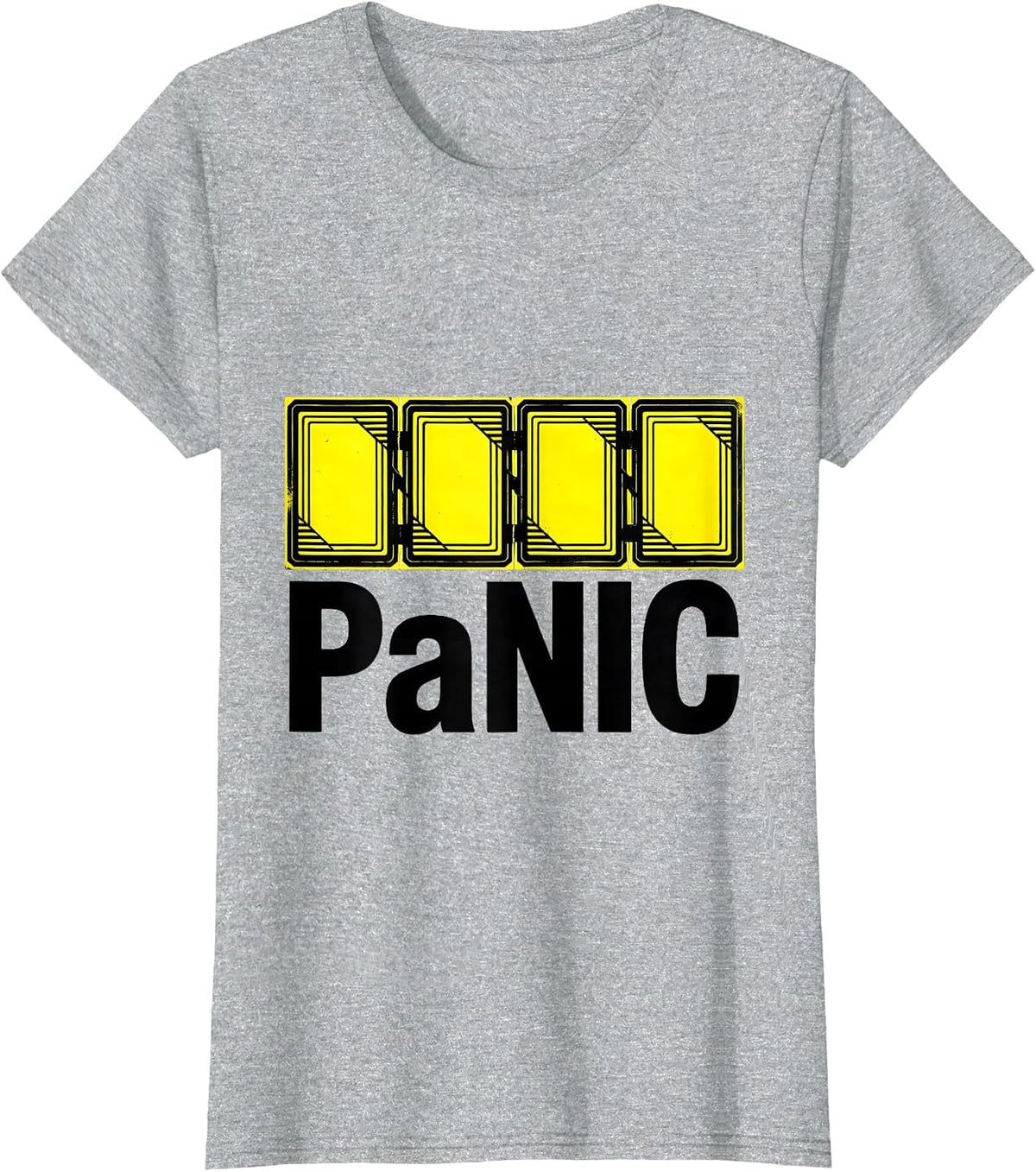 PaNIC Stencil Graphic Chemistry Pun Science Nerd Humor T-Shirt - Heather Grey