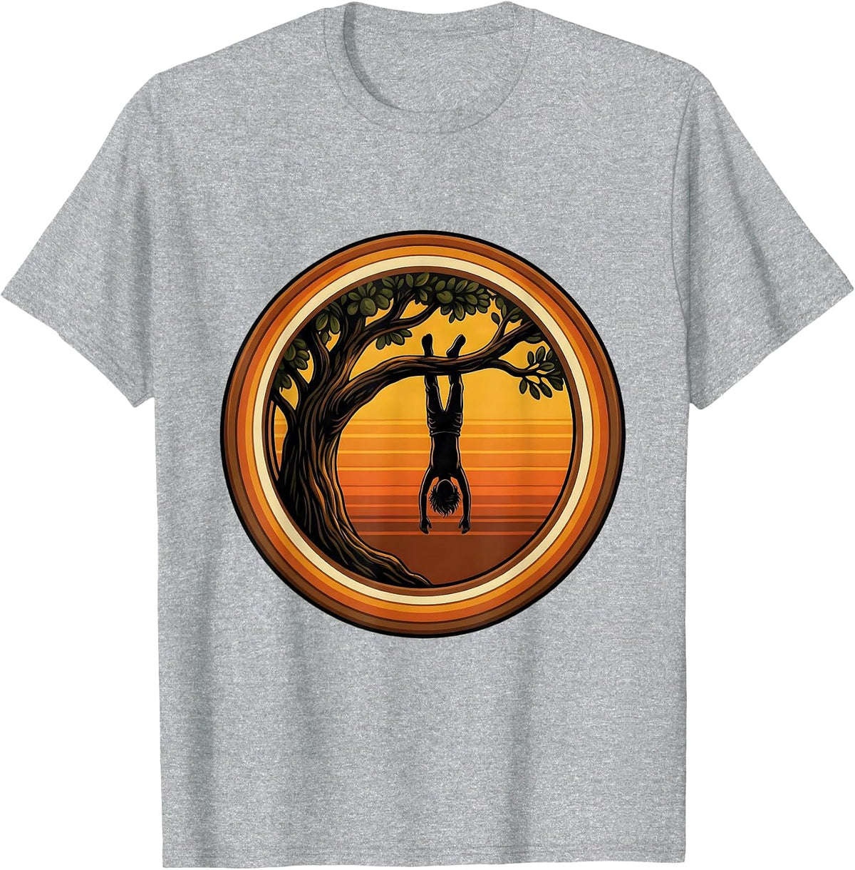 Men's Boy Mom Upside Down Tree Climbing Adventure T-Shirt - Heather Grey