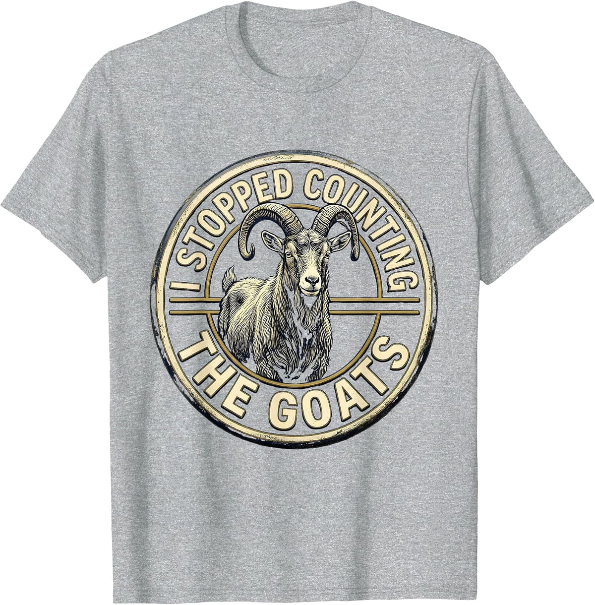 Men's I Stopped Counting The Goats Funny Goat Owner Farmer Humor T-Shirt - Heather Grey