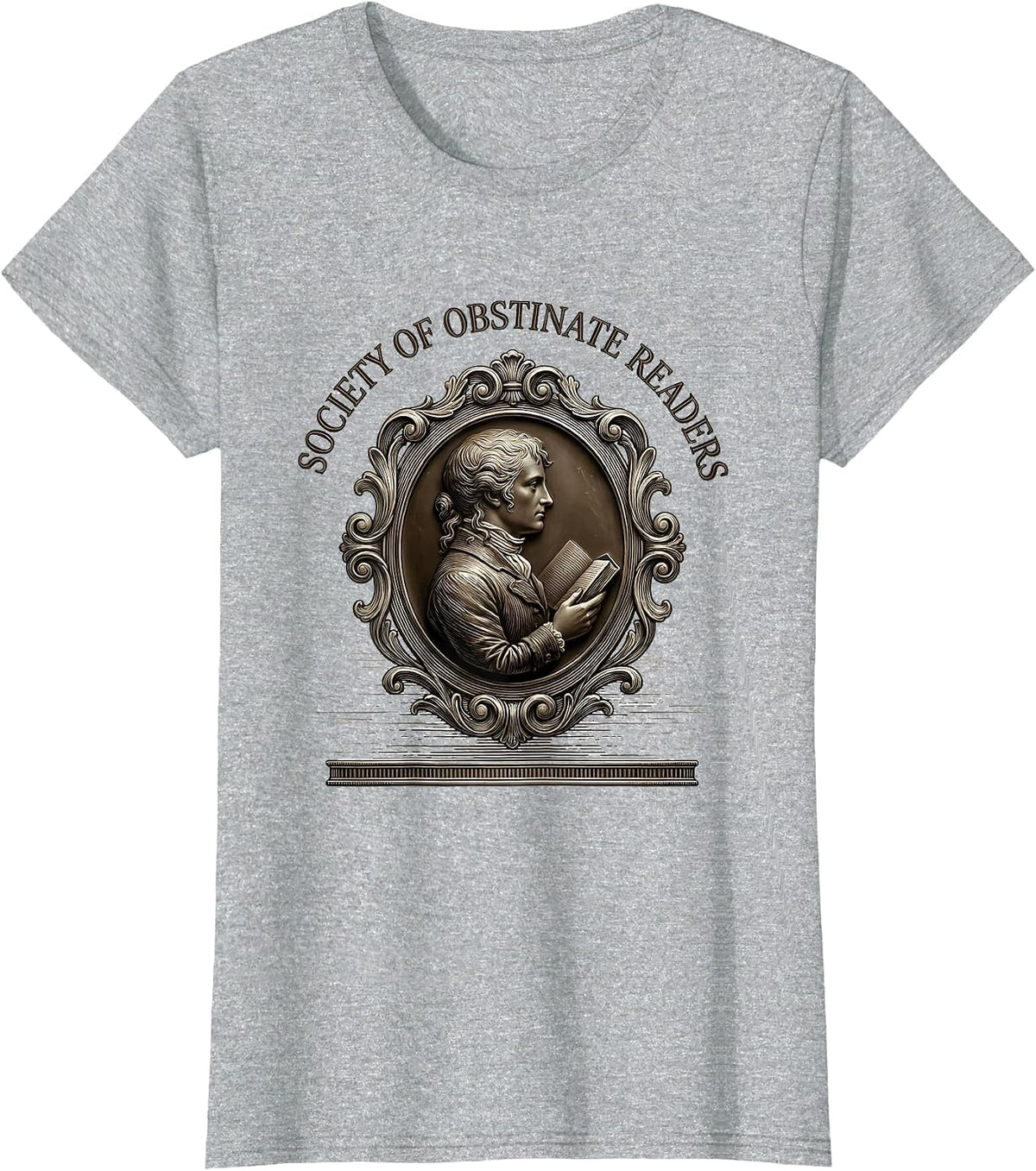 Society Of Obstinate Readers Jane Austen Bookish Humor T-Shirt - Heather Grey
