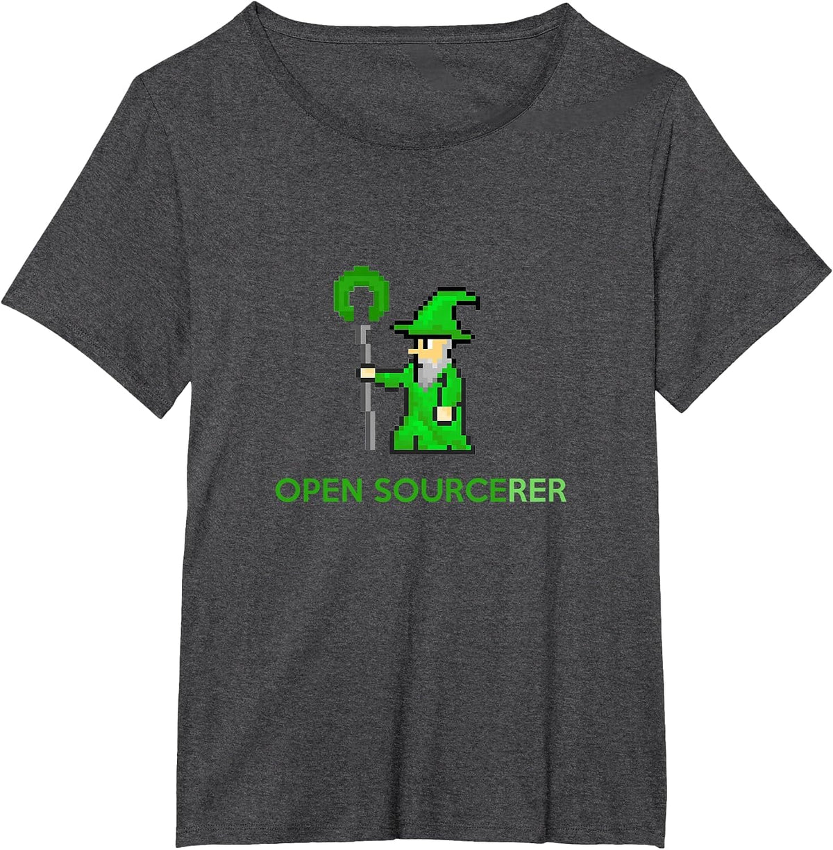 Open Sourcerer Developer Coder Open Sorcerer T-Shirt - Dark Heather Grey