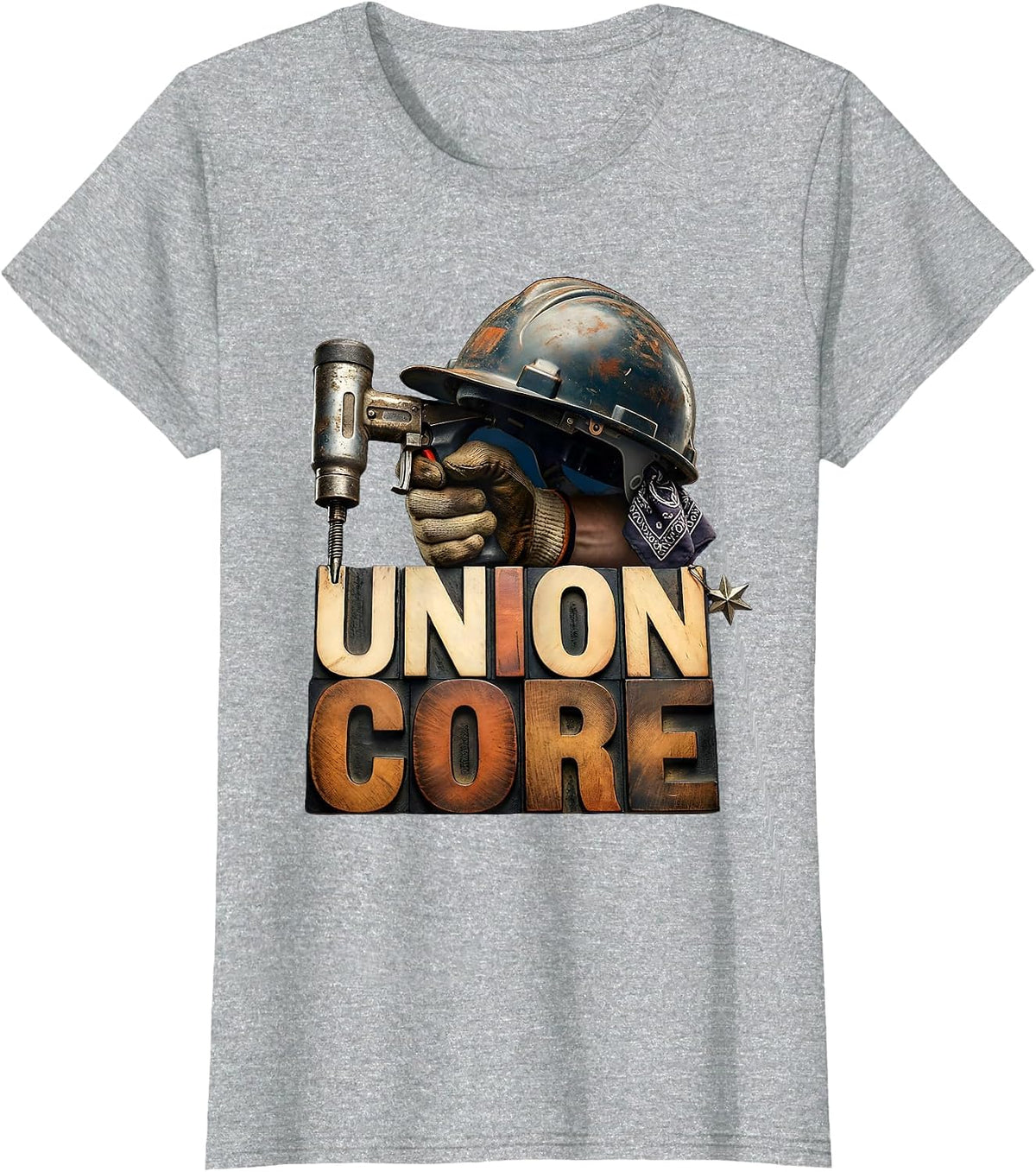 UNION CORE Labor Day Union Member Labor Pride T-Shirt - Heather Grey