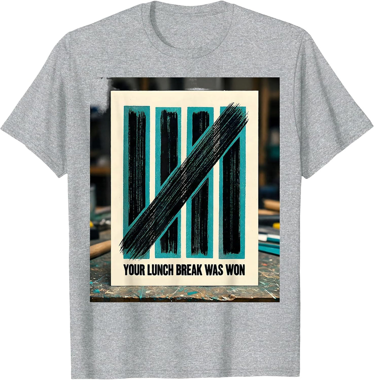 Men's Your Lunch Break Was Won Union Strong Labor Day Worker Pride T-Shirt - Heather Grey