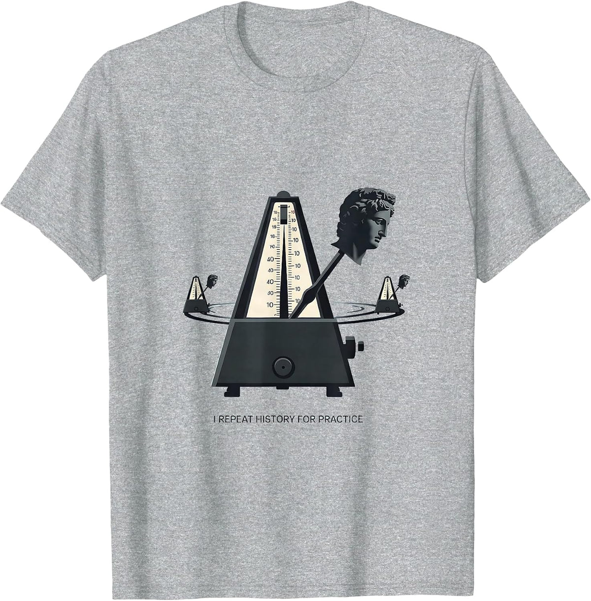 Men's I Repeat History For Practice Funny History Teacher History T-Shirt - Heather Grey