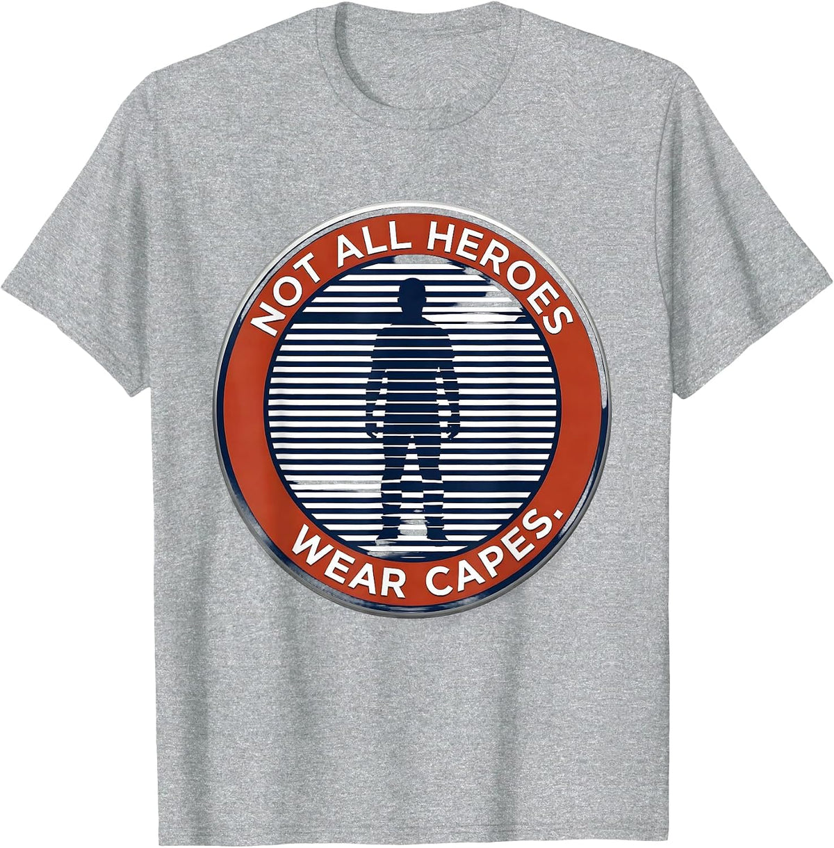 Men's Not All Heroes Wear Capes Social Worker Design T-Shirt - Heather Grey