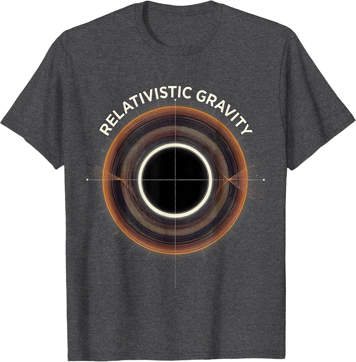 Men's Relativistic Gravity Black Hole Physics Astrophysics Science T-Shirt - Dark Heather Grey
