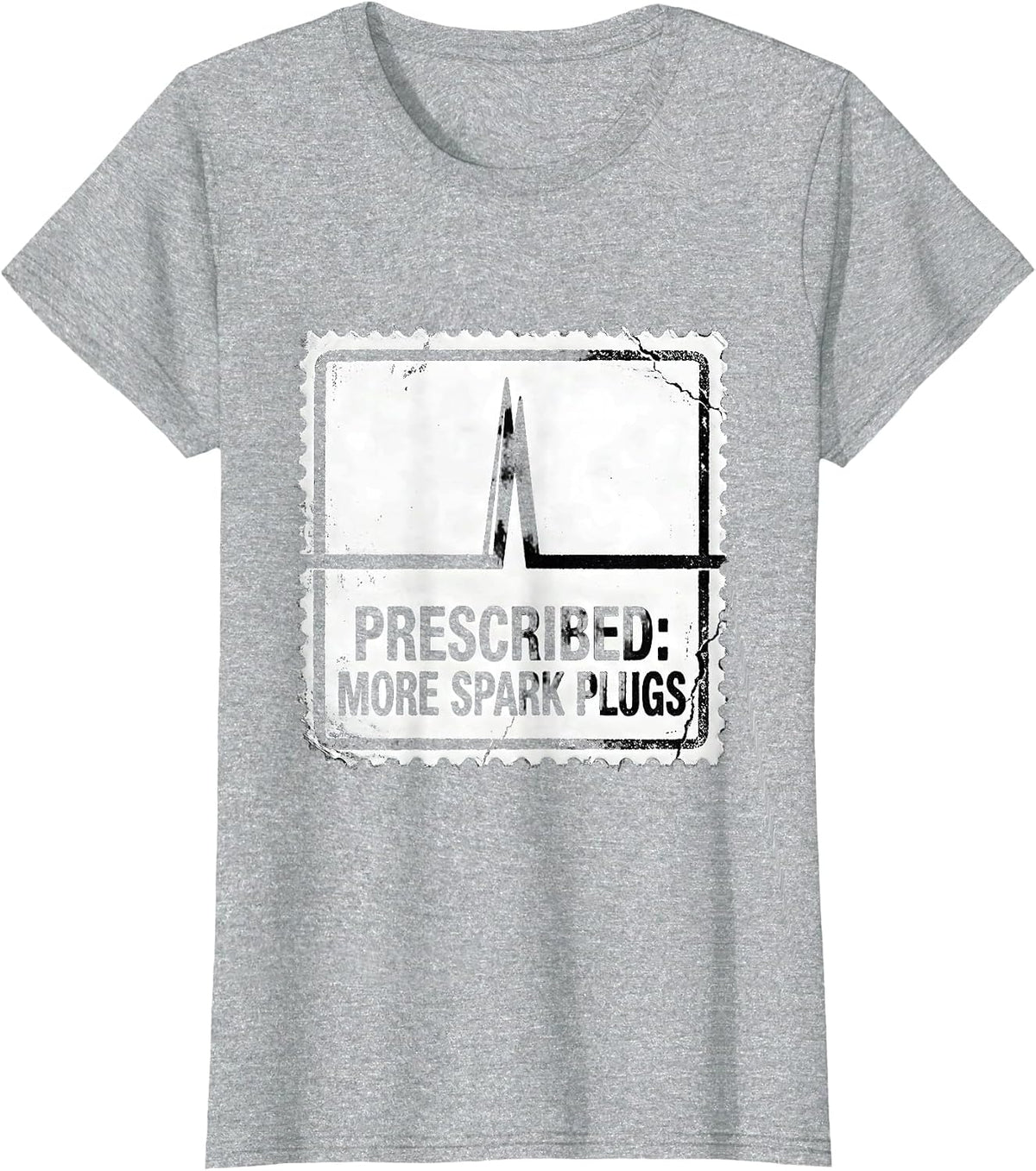 More Spark Plugs Funny Car Guy Auto Mechanic Racing T-Shirt - Heather Grey
