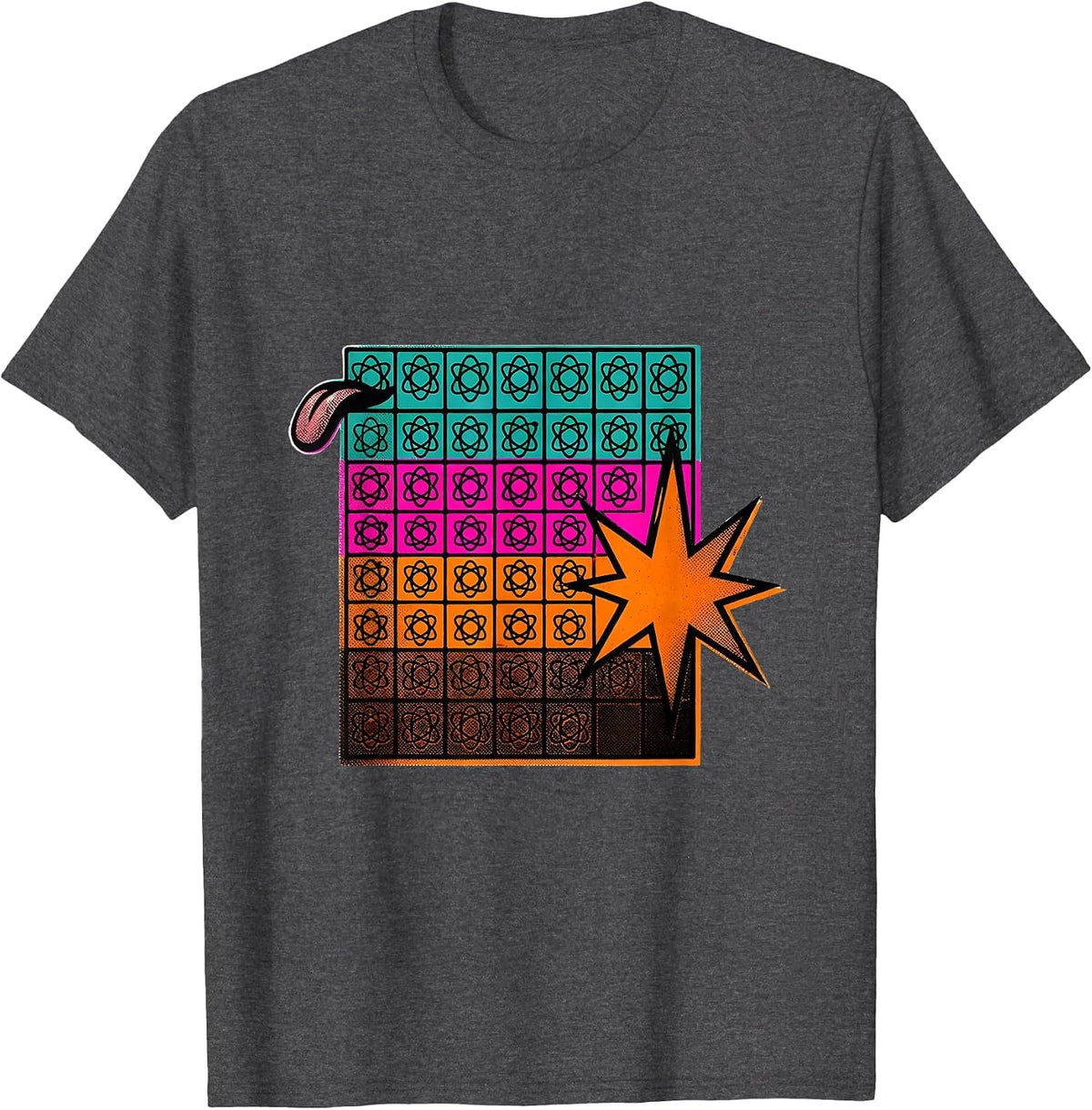 Men's Periodic Table Can I Lick It Science Humor Teacher T-Shirt - Dark Heather Grey