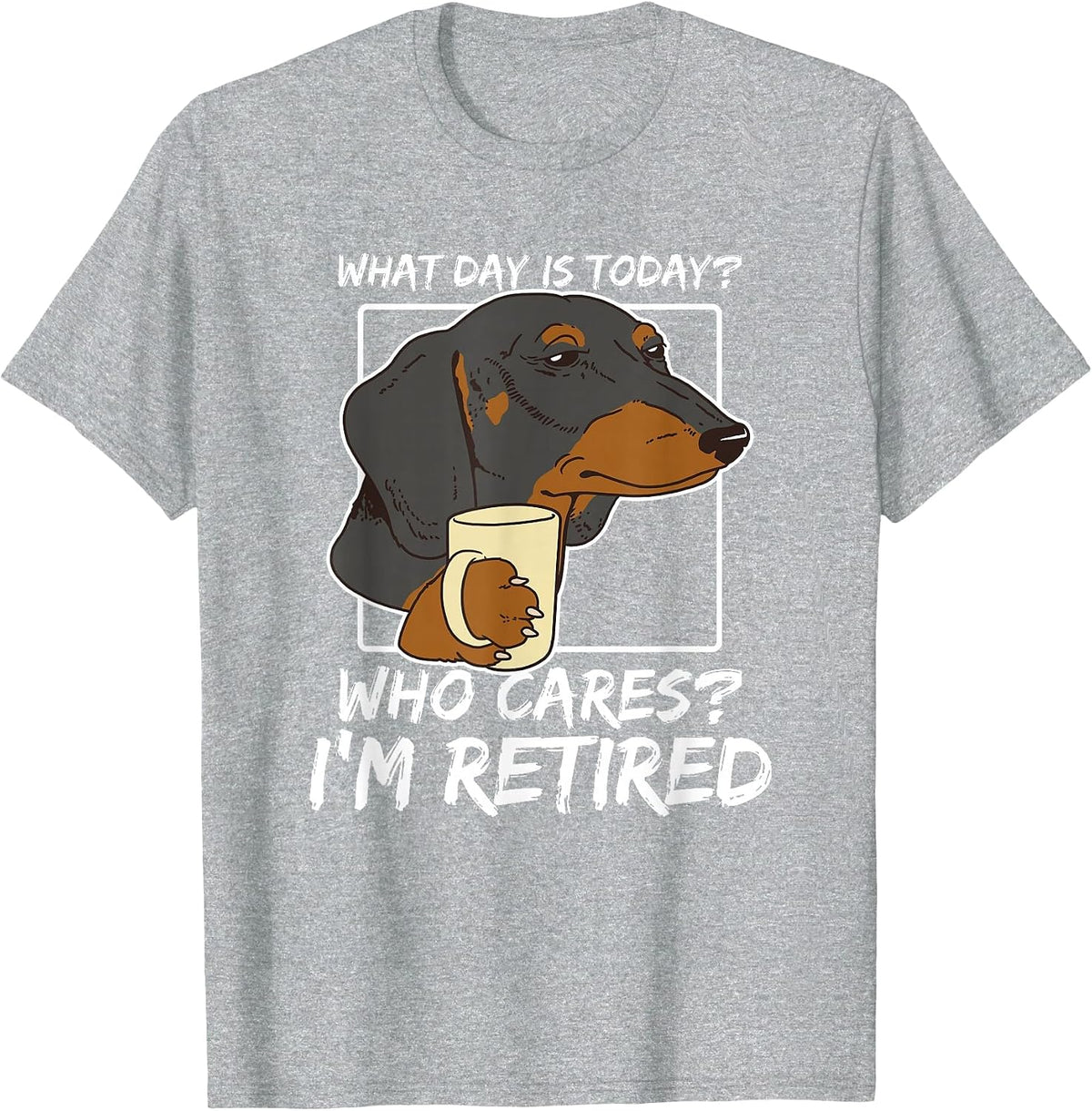 Dachshund Owner Retirement T-Shirt - Heather Grey