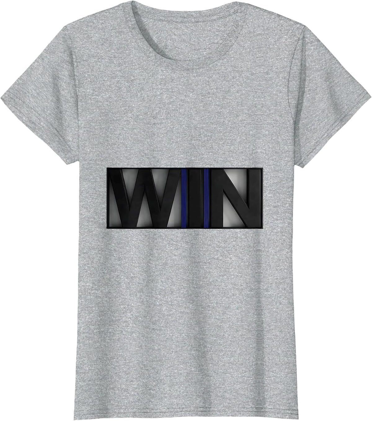 Women's W-I-N Funny Science Chemistry Nerd Humor Periodic Table Gift T-Shirt - Heather Grey