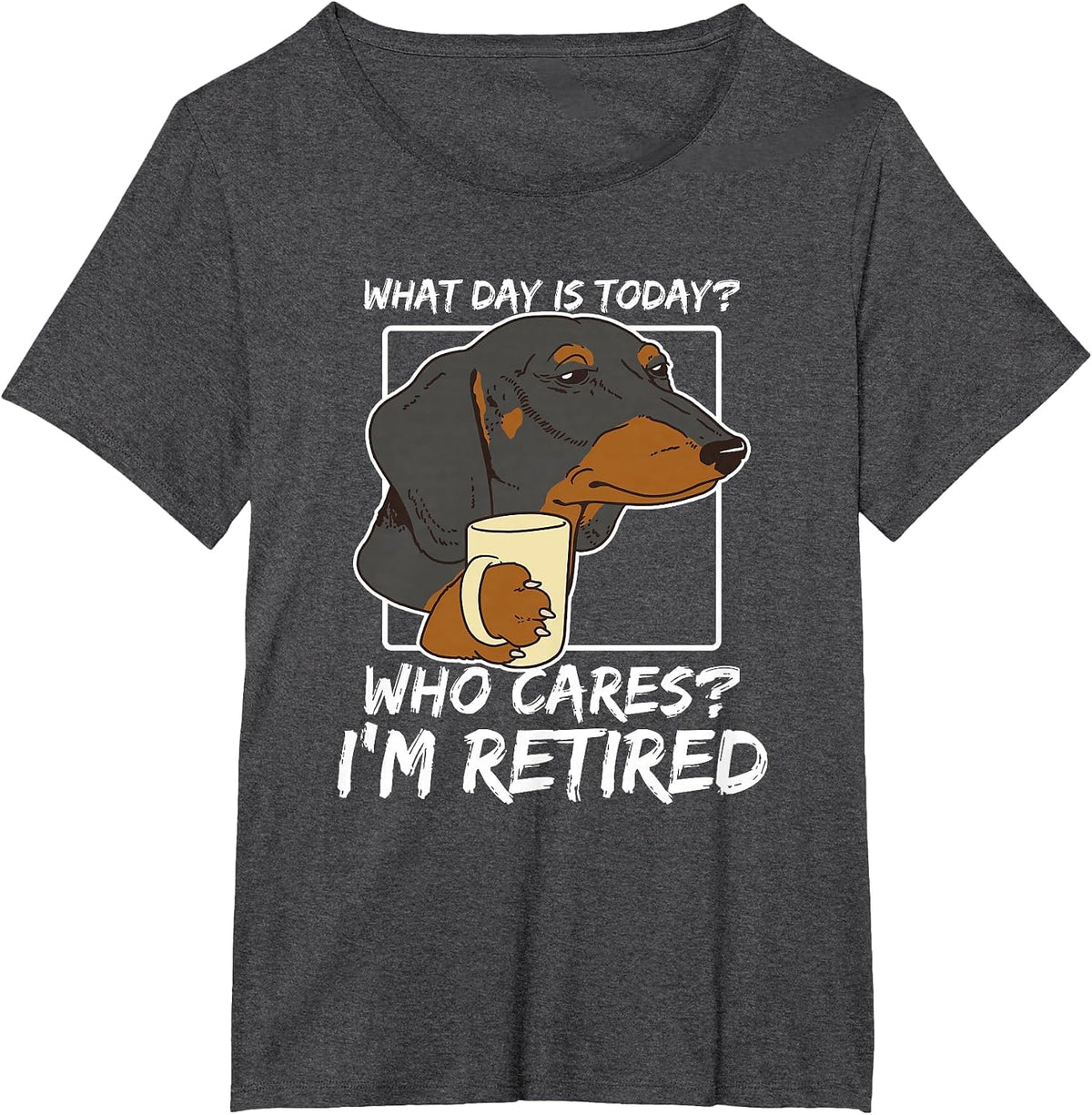 Dachshund Owner Retirement T-Shirt - Dark Heather Grey