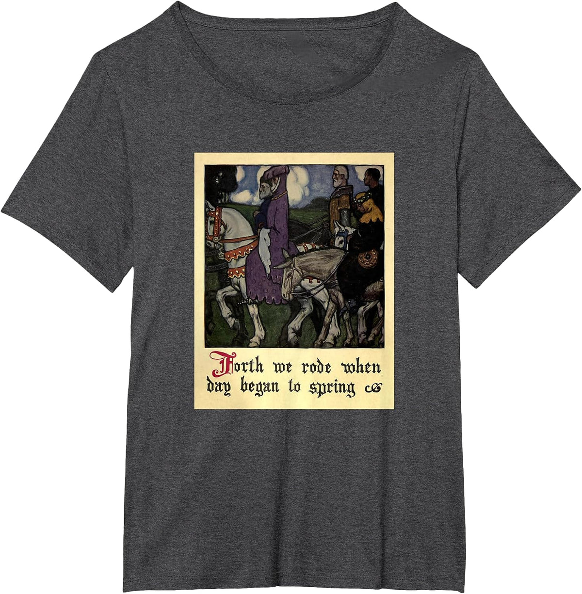 Canterbury Tales - Forth We Ride T-Shirt - Dark Heather Grey