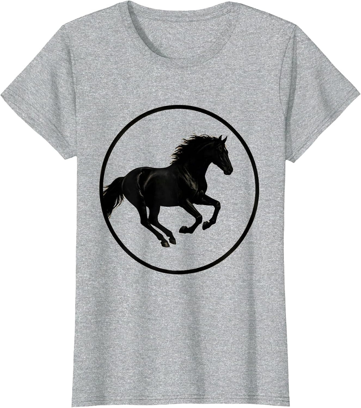 Racing Horse Hooves Lifting Off Ground Graphic T-Shirt - Heather Grey