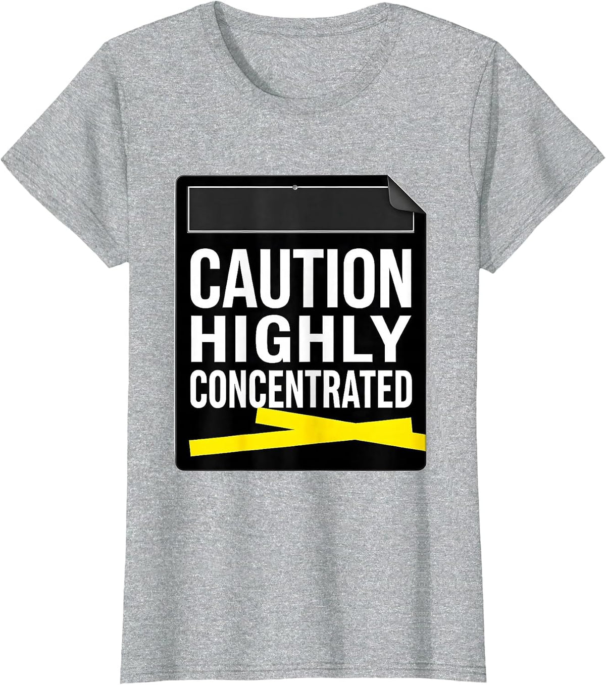 Caution: Highly Concentrated Funny Science Teacher Student T-Shirt - Heather Grey