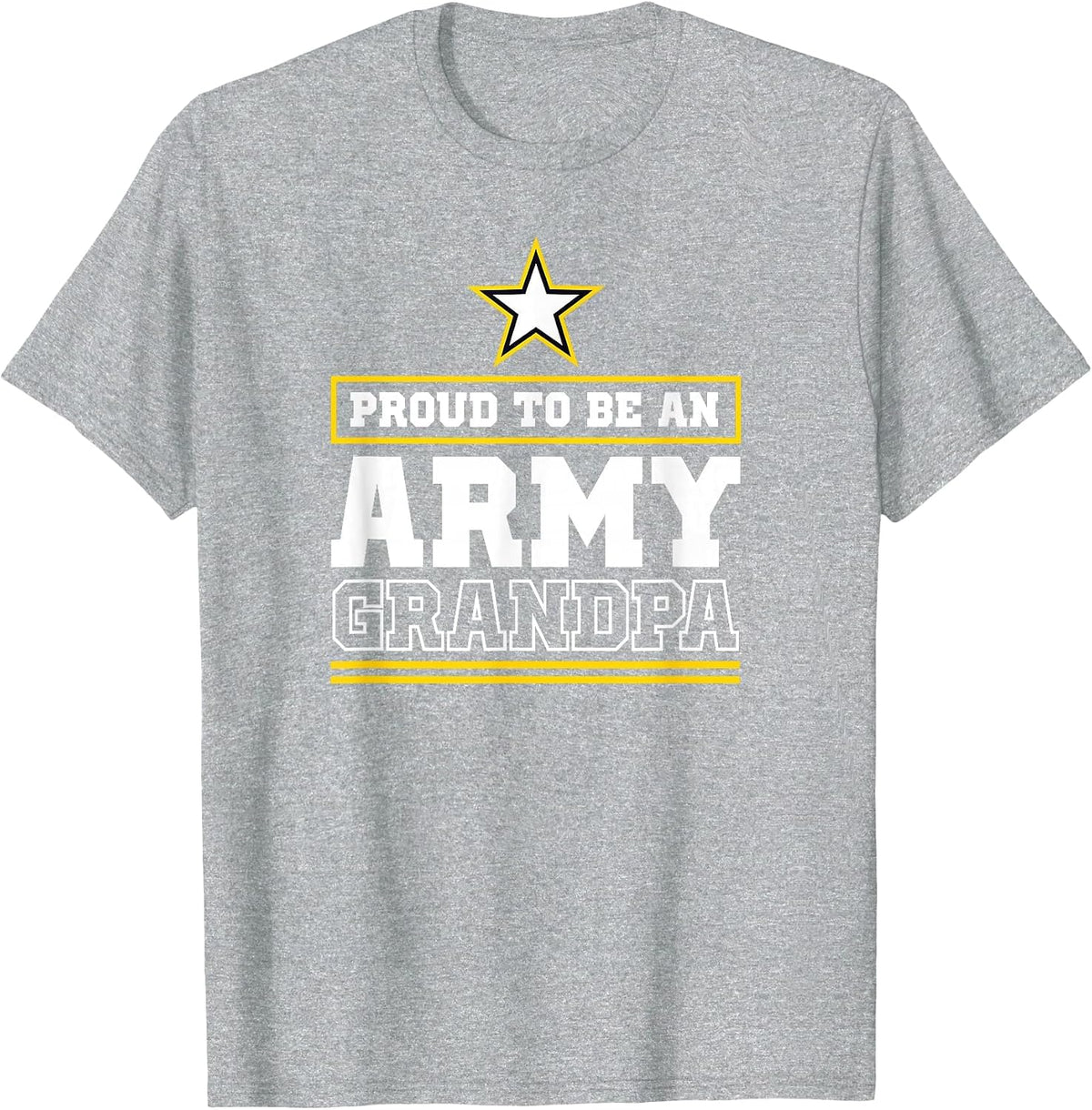 Men's Proud Army Grandpa T Shirt Proud to Be an Army Grandpa T-Shirt - Heather Grey