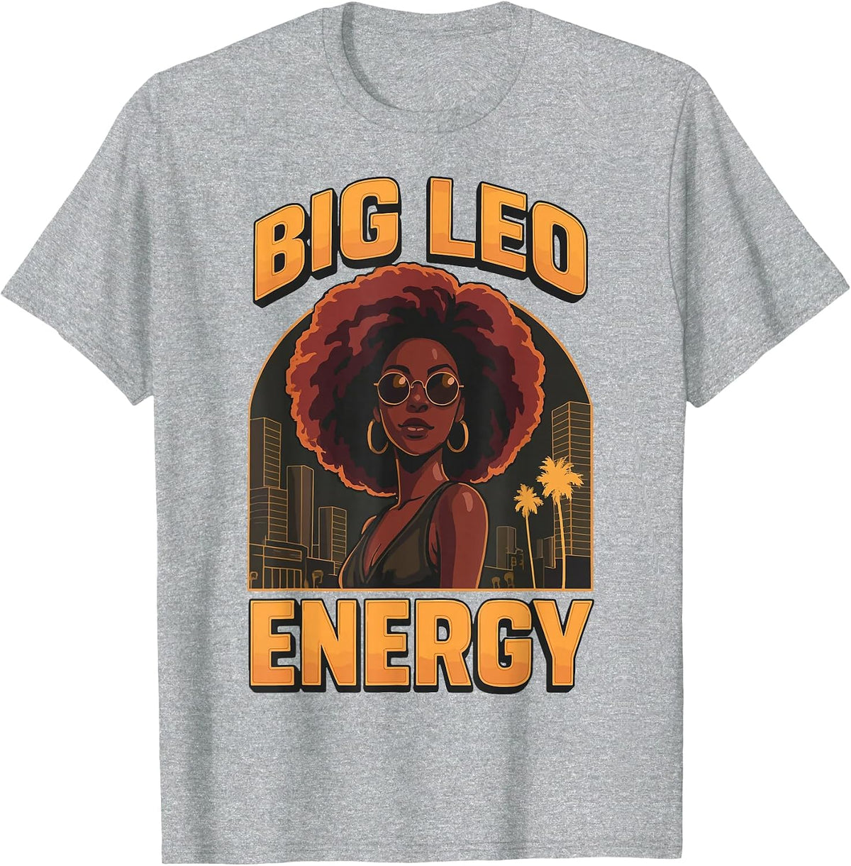 Big Leo Energy T-Shirt - Heather Grey