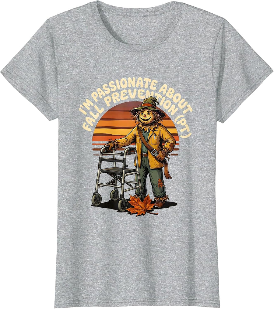 I’m Passionate About Fall Prevention PT Funny Physical T-Shirt - Heather Grey